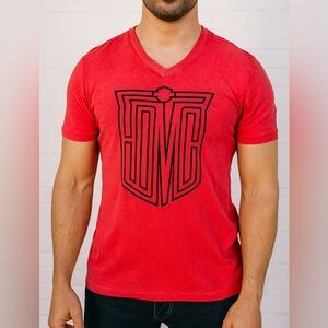Harley-Davidson Men’s Red HDMC V-Nevk T-Shirt - Large